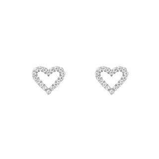 Daniel Wellington Pendientes de acero brillante corazón con circonitas cúbicas Mirelle Dw00401610 