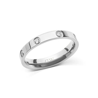 Daniel Wellington Bague originale en acier avec zircones cubiques Classic Lumine Dw0040172 - Circuit : 60 Mm 