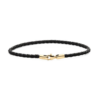 Daniel Wellington Pulsera De Piel Trenzada Negra Sheffield Daniel Dw004017 - Longitud: 17,5 Cm 