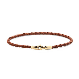 Daniel Wellington Pulsera de piel trenzada marrón St Mawes Daniel Dw0040174 - Longitud: 18,5 Cm 