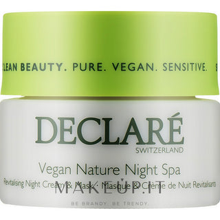 Declaré Crema Y Mascarilla Revitalizante Nocturna Para Pieles Sensibles Vegan Nature Night Spa (Crema Y Mascarilla Revitalizante) 50 Ml 