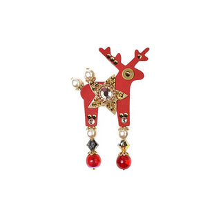 Deers Piccolo Cervo Rosso Stella Rossa — Figurina