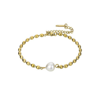 Emily Westwood Braccialetto Stevie Perle Acqua Dolce Placcate Oro EWB23059G — Bracciale