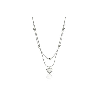 Emily Westwood Fascinante collar doble de acero Malani Ewn24003S 