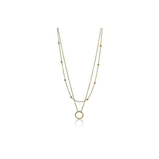 Emily Westwood Collar doble de acero chapado en oro Lyric Ewn24009G 