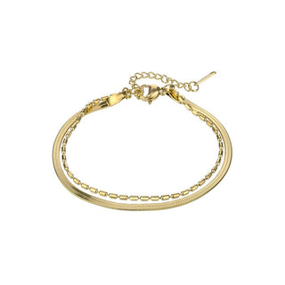 Emily Westwood Pulsera Alessia Ewb24024G de acero chapado en oro doble 