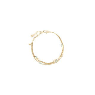 Emporio Armani Pulsera Triple Chapada en Oro con Aventurina Egs3226710 