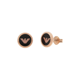 Emporio Armani Pendientes de lujo de bronce con logo Egs2534221 