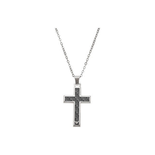 Emporio Armani Collar para hombre de acero con cruz Egs1705040 