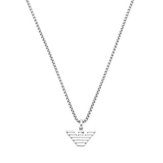 Emporio Armani Collar de acero a la moda con logo Egs3169040 