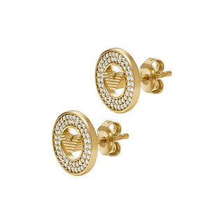 Emporio Armani Pendientes de moda chapados en oro con circonitas cúbicas Eg3629710 