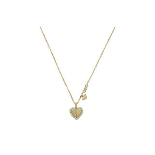 Emporio Armani Fascinante Collar Chapado en Oro con Circonitas Corazón Eg3622710 