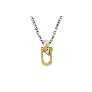 Emporio Armani Herrenhalskette aus zweifarbigem Stahl Egs3243040 