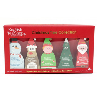English Tea Shop Set de regalo de figuritas navideñas en el árbol Bio 10 Piramidi 
