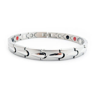Euro Trade Plus Pulsera Magnética Multifuncional Ancho 7 Mm Plata 
