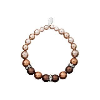 Evolution Group 33016.3 Pulsera de Perlas Marrones 