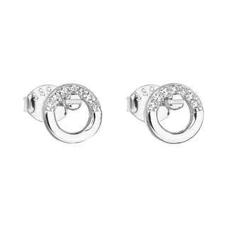 Evolution Group 11016.1 Argento con Zircone Bianco — Orecchini a Bottone