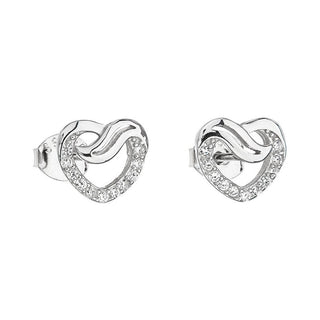 Evolution Group Orecchini in Argento con Cuore Bianco in Zircone 11114.1 — Orecchini