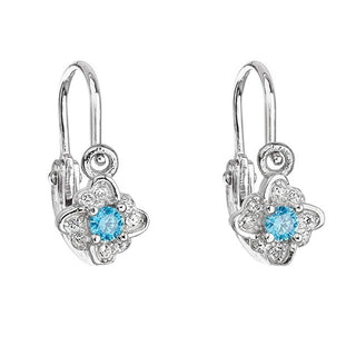 Evolution Group 11175.3 Orecchini Bambini Argento Zirconi Blu — Orecchini