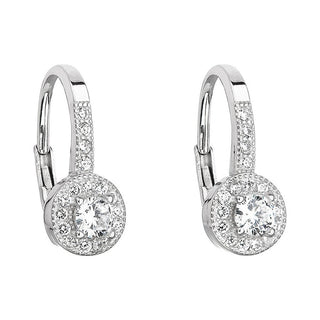 Evolution Group Pendientes de plata con circonitas transparentes 11198.1 