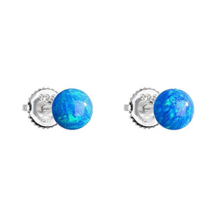 Evolution Group Orecchini Argento Opali Sintetici Blu 11246.3 Blu — Orecchini
