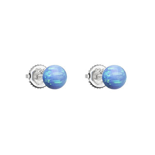 Evolution Group Pendientes de Plata con Ópalos Sintéticos Azules 11246.3 Lt. Blue 
