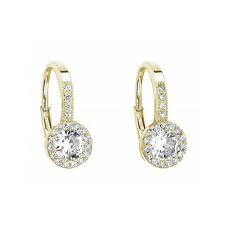 Evolution Group Elegantes pendientes chapados en oro con cristales 11202.1 