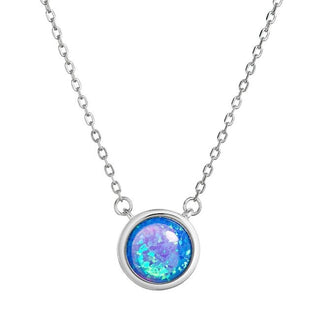 Evolution Group Collar con ópalo sintético azul 12065.3 Azul 