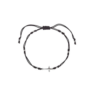 Evolution Group Bracciale Kabbalah Nero con Croce 13023.3 Nero — Bracciale