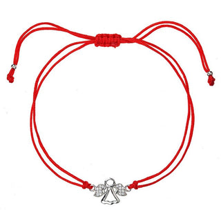 Evolution Group Pulsera Cabalística Roja Con Angelito 13020.3 