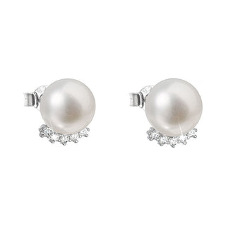 Evolution Group Pendientes de plata Peonia con perlas auténticas Pavon 21020.1 