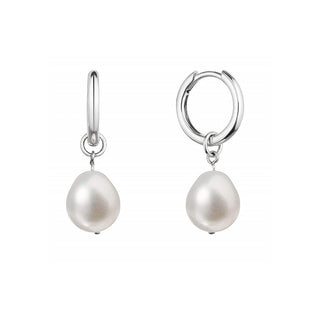 Evolution Group Pendientes de Plata 2 en 1 con Perlas Verdaderas Barrocas 21106.1 