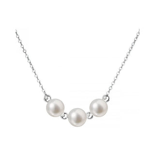 Evolution Group Collar de plata con perlas auténticas Pavon 22017.1 