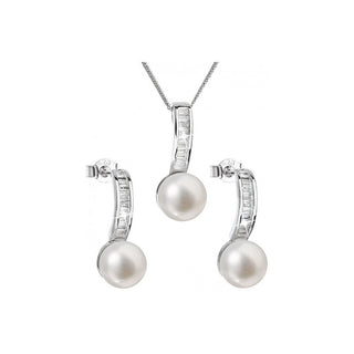 Evolution Group Parure de lujo en plata con perlas auténticas Pavon 29019.1 