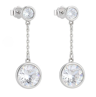 Evolution Group Pendientes de plata con cristales 31269.1 