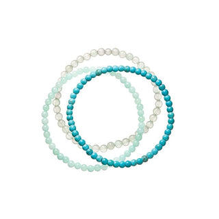 Evolution Group Fascinante Set De Pulseras De Piedra Mineral 43043.3 Turquesa 
