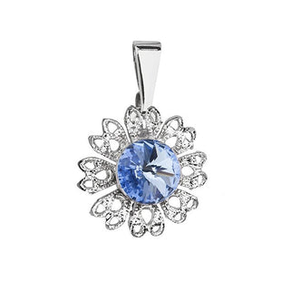 Evolution Group Colgante Brillante Con Cristal Swarovski Azul Flor 54032.3 Zafiro 