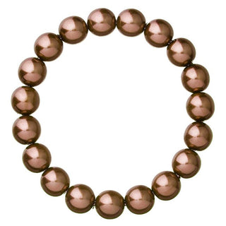 Evolution Group Elegante Pulsera De Perlas 56010.3 Marrón 