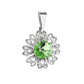 Evolution Group Colgante Brillante Con Cristal Swarovski Verde Flor 54032.3 Peridoto 
