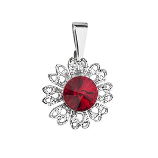 Evolution Group Colgante Brillante Con Flor De Cristal Swarovski Rojo 54032.3 Siam 