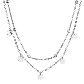 Evolution Group Collar con doble colgante de plata 62007 