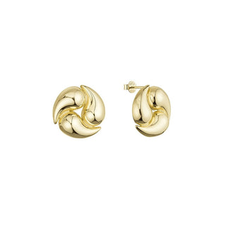 Evolution Group Pendientes Originales de Plata Chapada en Oro 61126 