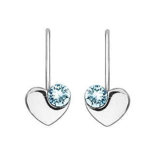 Evolution Group Pendientes de corazón de plata con Swarovski 31299.3 