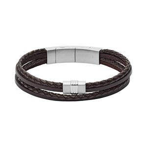 Fossil Bracciale Pelle Uomo Jf02934040 — Bracciale