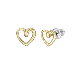 Fossil Orecchini Cuore Oro Sawyer JOF00930710 — Orecchini