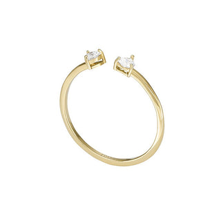 Fossil Anello Aperto Oro Cristalli Circuito 49 Mm Jf04359710 — Anello