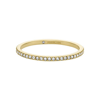 Fossil Anello Ellis Pavé Placcato Oro Jf04686710 52 Mm — Anello