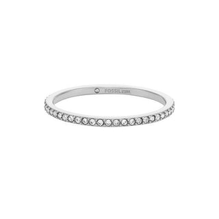 Fossil Anello Ellis Pavé Acciaio Jf04687040 52 Mm — Anello