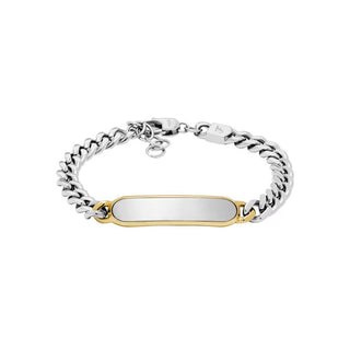 Fossil Bracciale Bicolore Acciaio Uomo Jf04851998 — Bracciale