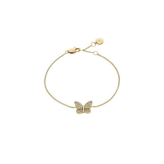 Fossil Bracciale Placcato Oro Con Cristalli Butterfly Jf04921710 — Bracciale